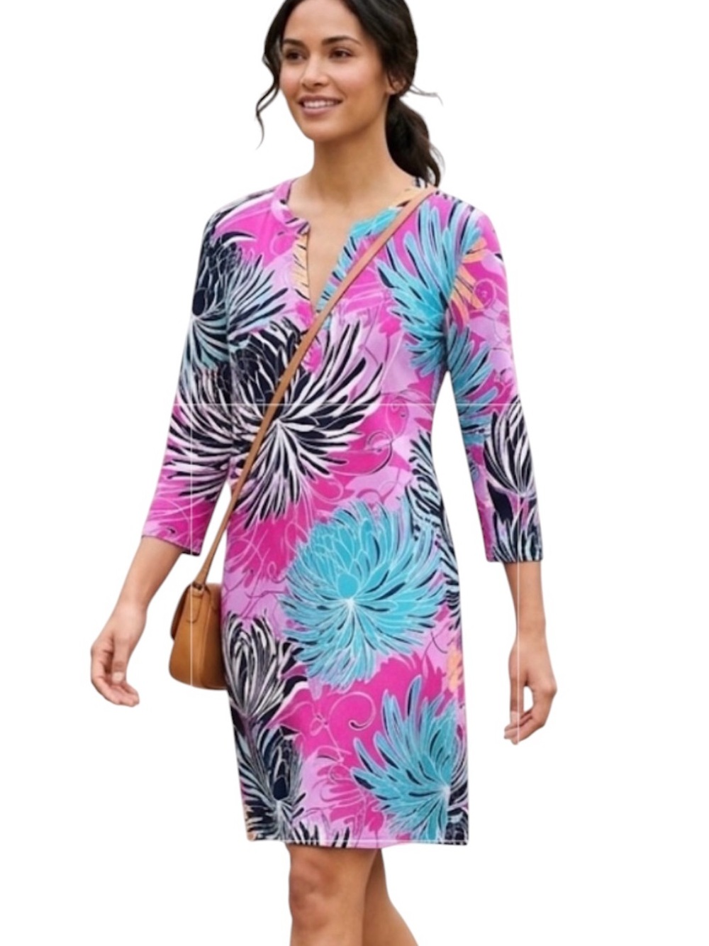 Banana Republic Vibrant Jewel Tone Tropical Floral Print Dress Resort Beach Med